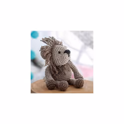 Hoooked Lion Leroy Yarn Kit W/Eco Barbante Yarn-Beige & Taupe