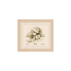 Counted Cross Stitch Birth Record: Baby & Teddy, Acrylic, NA, 22 x 20cm