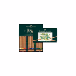 Faber-Castell Tin of 60 Pitt Pastel Artists Colouring Pencils, High Colour Ideal For Colouring, Drawing, Sketching