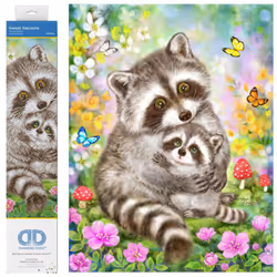 Diamond Dotz Sweet Racoons Diamond Painting Kits for Adults - Diamond Art Kits a Relaxing Creative Craft Kit with Dotz Gems 1 ...