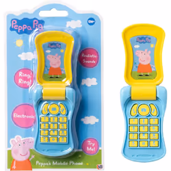 Peppa Pig Mobile Phone With Realistic Sounds Kids Roleplay Interactive Toy