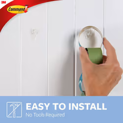 Command 17006CLRVP Clear Hooks and Strips  Plastic  Mini  18 Hooks with 24 Adhesive Strips per Pack