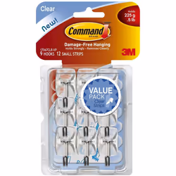 Command Clear Wire Hooks Value Pack (Pack 9)