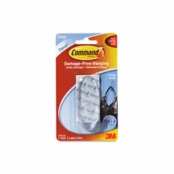 3M Command Large Clear Damage-Free Hanging Hook Strips 17093CLR