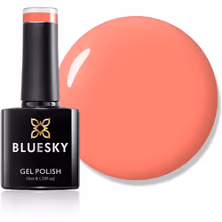 Bluesky Gel Nail Polish, Summer Coral BSH019, Bright Orange, Long Lasting, Chip Resistant, 10 ml (Requires Drying Under UV LE ...