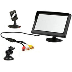 BW 5 Inch TFT-LCD Security Digital Car Monitor Car View Monitor with Two Brackets and Two Video Input, High -resolution Picture & Full Color LCD