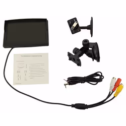 BW 5 Inch TFT-LCD Security Digital Car Monitor Car View Monitor with Two Brackets and Two Video Input, High -resolution Picture & Full Color LCD