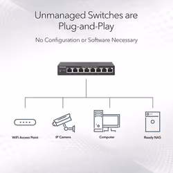 NETGEAR 24-Port Gigabit Ethernet Unmanaged Switch (JGS524) - Desktop or Rackmount, and Limited Lifetime Protection Unmanaged 24 port | Rackmount