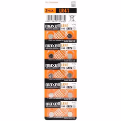 Genuine Maxell LR41 AG3 192 Alkaline 1.5v Battery (Pack of 10)