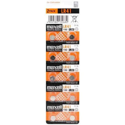 Genuine Maxell LR41 AG3 192 Alkaline 1.5v Battery (Pack of 10)