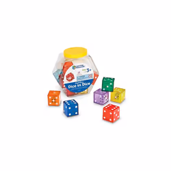 Learning Resources Jumbo Dice in Dice, Dice, Jumbo Dice, Math Dice, Ages 3+, Set of 12