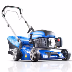 Hyundai Petrol Lawnmower, 139cc / 3.7hp Self-propelled Lawn Mower with 42cm / 420mm Cutting Width, 6 Cutting Heights, 45l Gra ...