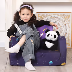 MOMCAYWEX Astronaut Kids Sofa  2-in-1 Kids Couch Fold Out  Convertible Sofa to Bed for Girls and Boys
