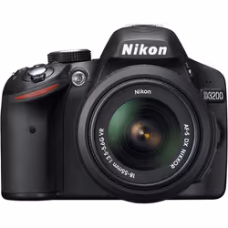 Nikon D3200 24.2 MP CMOS Digital SLR with 18-55mm f/3.5-5.6 Auto Focus-S DX VR NIKKOR Zoom Lens (Black) (OLD MODEL) Black w/  ...