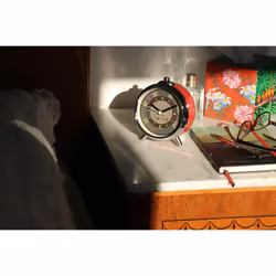 VW Collection - Volkswagen Alarm Clock Timepiece in Speedometer Design from T1 Bus (Speedometer/Red)