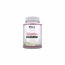 Biotin Hair Growth Supplement 365 Vegan Tablets Full Year Supply Biotin 10000mcg by Nu U Nutrition