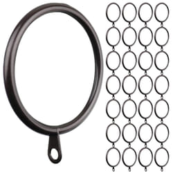 Meriville 28 pcs Oil-Rubbed Bronze 2-Inch Inner Diameter Metal Curtain Rings with Eyelets