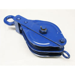 4 Ton 200MM Double Block With Swivel Eye Blue Painted - 22MM Pulley Wire Rope Safety Lifting