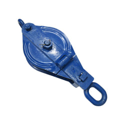 1.5 Ton 125MM Snatch Block With Swivel Eye Blue Painted - 13MM Wire Rope Safety Lifting
