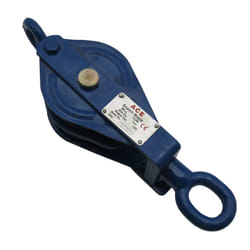Double Sheave Snatch Block With Swivel Eye 0.5 Ton 75MM - Rope Pulley