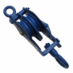 Double Sheave Snatch Block With Swivel Eye 1 Ton 100MM - Rope Pulley