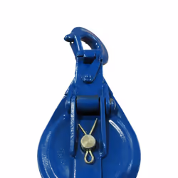 1 Ton 100MM Double Sheave Snatch Block With Swivel Hook Blue Painted