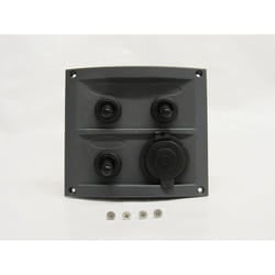 3 Gang Switch Panel & Cigarette Socket 12V (Rocker Boat Marine Splashproof)