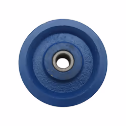 75MM Blue Painted Cast Iron Sheave With Bush - 8MM Wire Rope Spare
