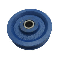 Cast Iron Sheave With Bush 100MM Blue Painted - 10MM Wire Rope