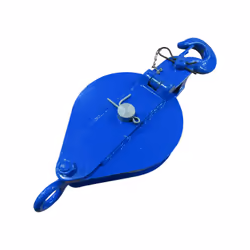 0.5 Ton 100MM Snatch Block With Safety Hook & Nylon Sheave - 16MM Rope Tested