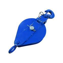 0.5 Ton 100MM Snatch Block With Safety Hook & Nylon Sheave - 16MM Rope Tested
