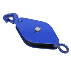 0.25 Ton 75MM London Pattern Pulley Block With Safety Hook - 12MM Wire Rope Safety Lifting Tested