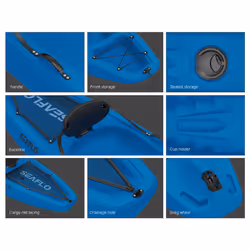 Sit On Top Single Person Kayak (2.7M Paddling Solo 125KG Blue)