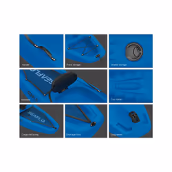 Single and Double Kayaks with Paddle - Blue 2.7M Sit On Single Extra Storage