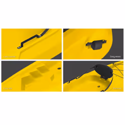 Single and Double Kayaks with Paddle - Yellow 2.7M Sit On Single