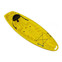 Single Sit On Top Kayak (2.5M One Person Solo) - Yellow, Kayak Only