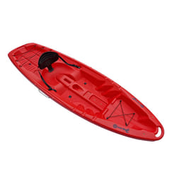 Single Sit On Top Kayak (2.5M One Person Solo) - Red, Kayak With Trolley