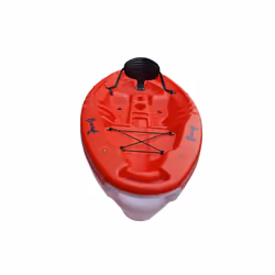 Single Sit On Top Kayak (2.5M One Person Solo) - Red, Kayak With Trolley