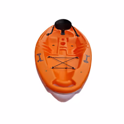 Single Sit On Top Kayak (2.5M One Person Solo) - Orange, Kayak With 2.12M Paddle