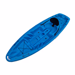Single Sit On Top Kayak (2.5M One Person Solo) - Blue, Kayak With Trolley