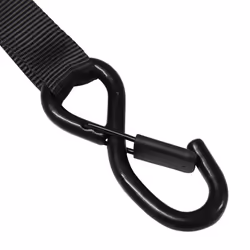 Motorcycle Tie Down Ratchet Strap Soft Loop Kit - Black