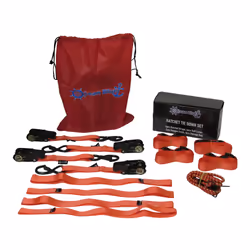 Motorcycle Tie Down Ratchet Strap Soft Loop Kit - Red