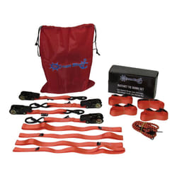 Motorcycle Tie Down Ratchet Strap Soft Loop Kit - Red