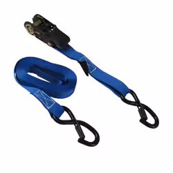 Motorcycle Tie Down Ratchet Strap Soft Loop Kit - Blue