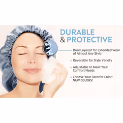 Glow by Daye Satin Bonnet  Double-Layered and Adjustable Satin Sleep Cap  Extra Large  Reversible Purple Reign