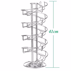 Toplife Spiral Design Stainless Steel Egg Skelter Dispenser Rack,Storage Display Rack