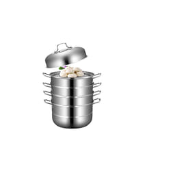 Food Steamers Stainless Steel 5 Titer Stainless Steel Steamers for Cooking Food Steamer Pot Set Suitable for Gas Electric Grill Stove Top Ceramic