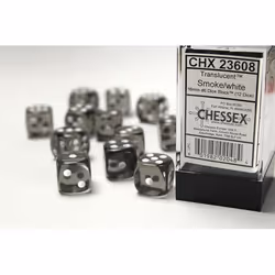 Chessex 23608, Dice set, Black, White, Any gender, Germany, 16 mm, 16 mm