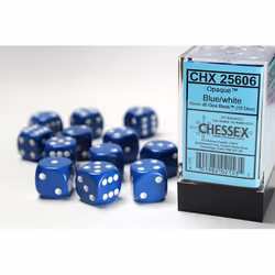 Chessex 25606, Dice set, Blue, White, Any gender, Germany, 16 mm, 16 mm