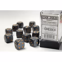 Chessex 25620, Dice set, Black, Gold, Any gender, Germany, 16 mm, 16 mm